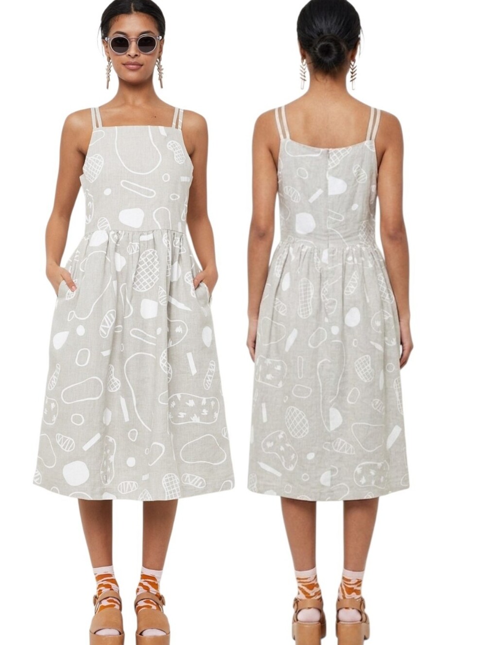 GORMAN x Mireia Ruiz "Doodle" Linen Sundress - Size M